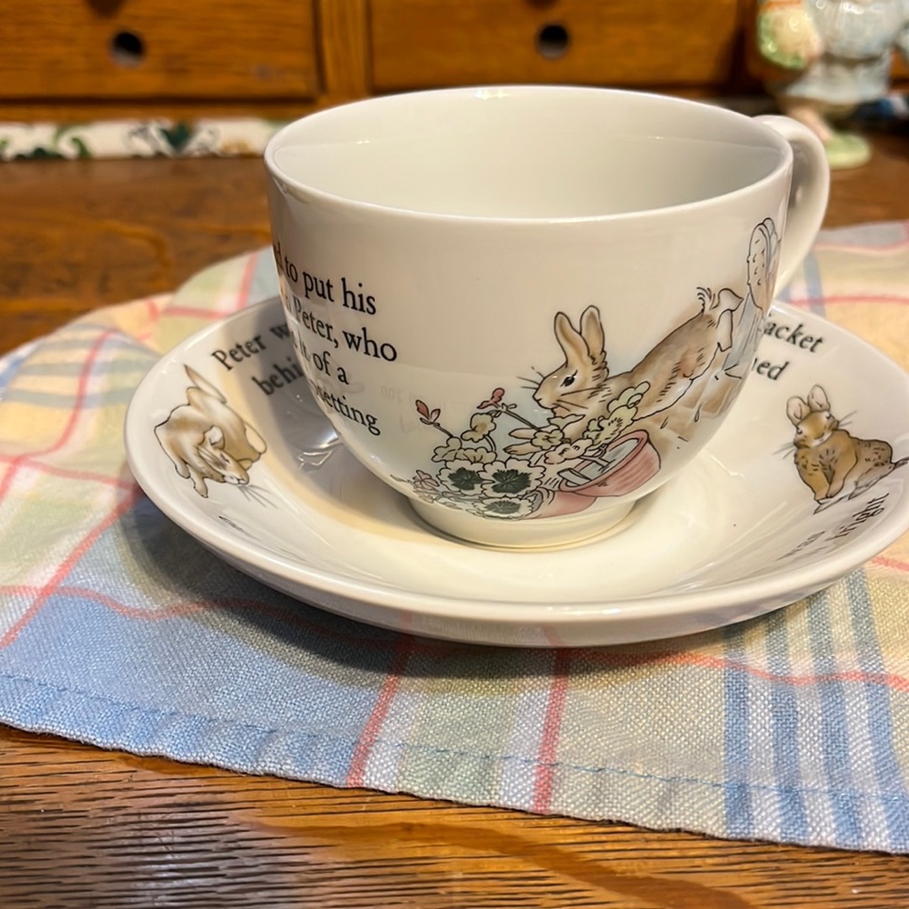 Wedgwood of Etruria & Barlaston Peter Rabbit cup and saucer vintage
